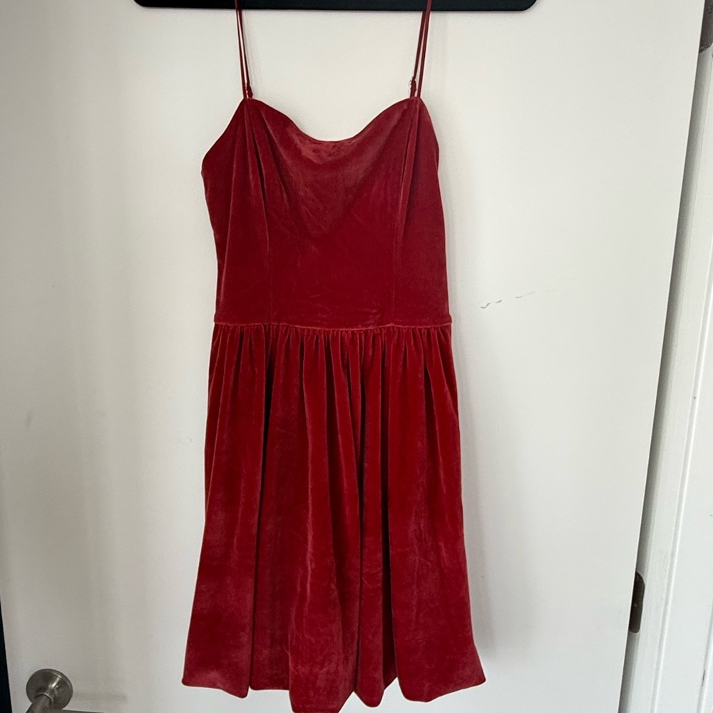 Abercrombie & Fitch Red Velvet Dress